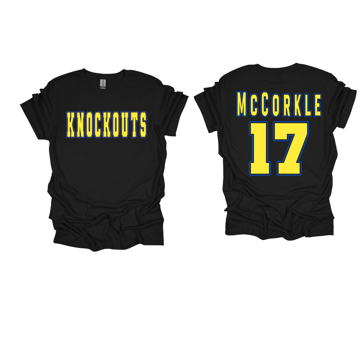 Adult Knockouts Block with Name and Number
