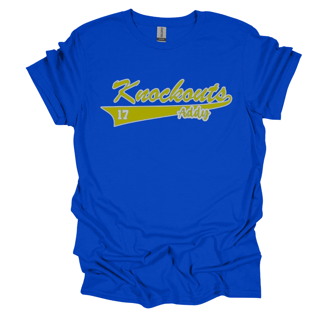 Youth Knockout Script Name and Number on Front