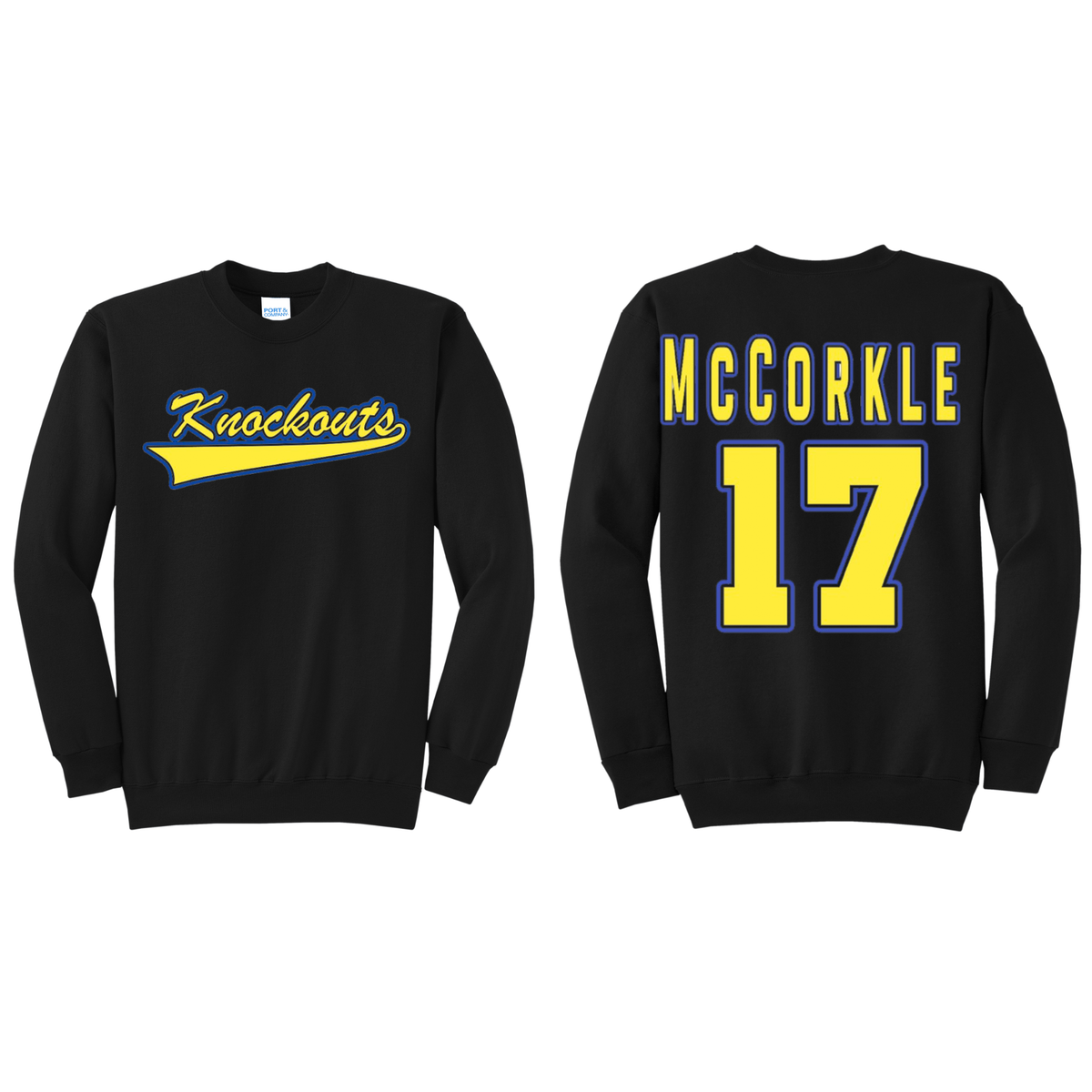 Knockouts Script Crew name and number back